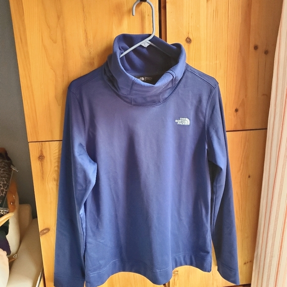 The North Face Women's Blue Fleece Turtle Neck Top size Large - Picture 1 of 7